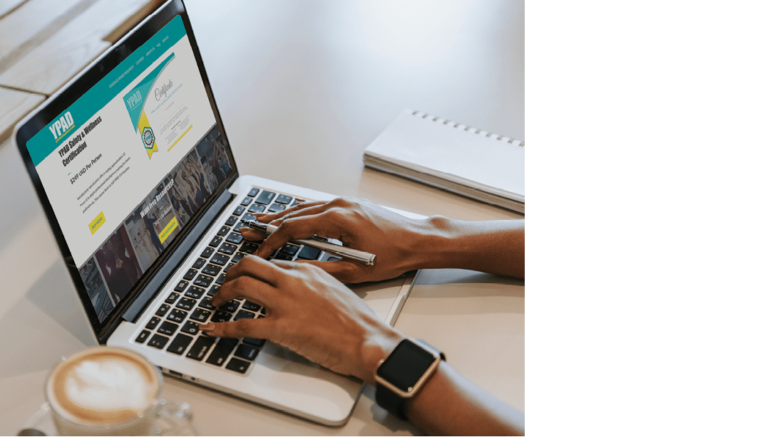 Woman searching on a website