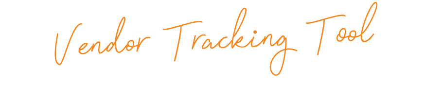 Vendor Tracking Tool