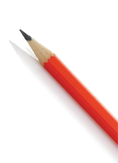 11787305 - red pencil with eraser  it is isolated on a white background