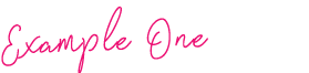Example One