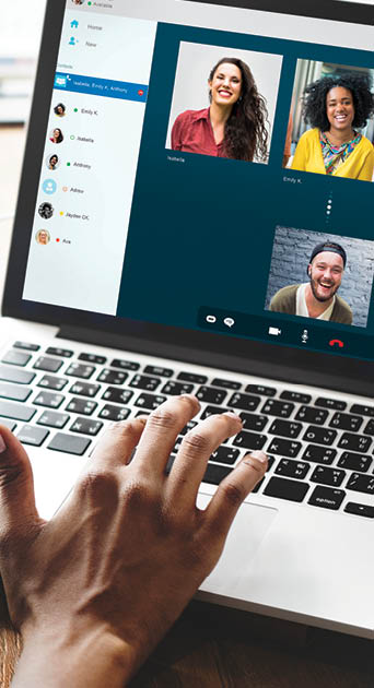 Group Friends Video Chat Connection Concept