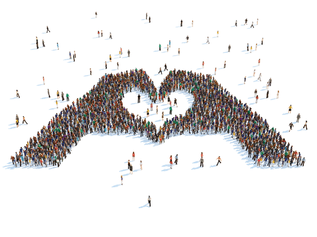 illustration of hands depicting the heart,isolated